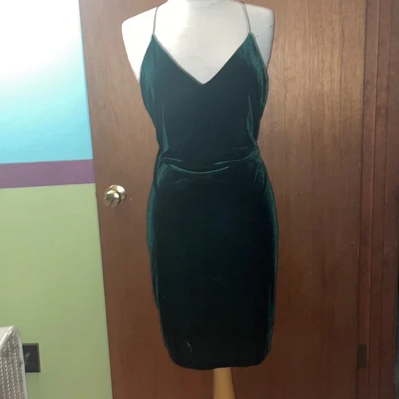 blue mixed bridesmaid dresses Green Velvet Multi-Option Dress